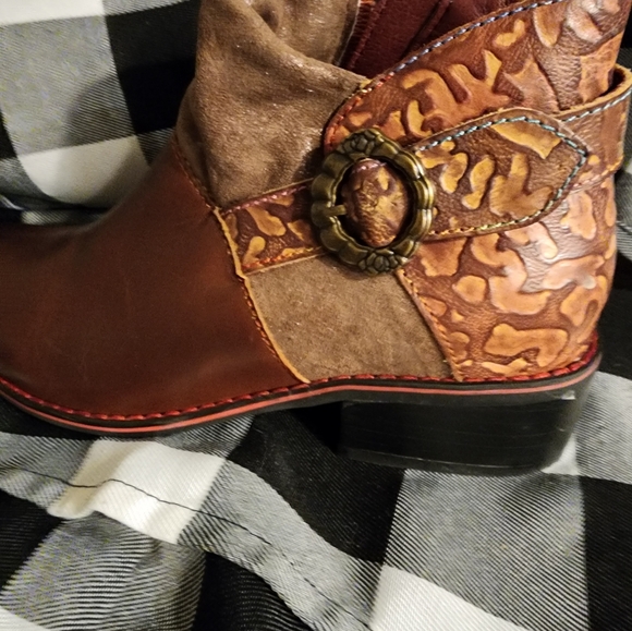 Spring Step L'Artiste bootie size 5.5 brown and mix colors - Picture 16 of 17
